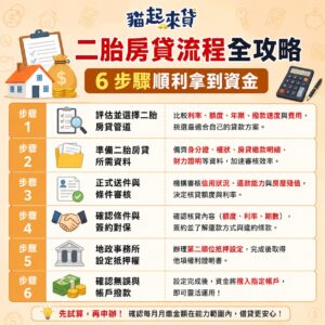 二胎房貸流程全攻略:6 步驟順利拿到資金